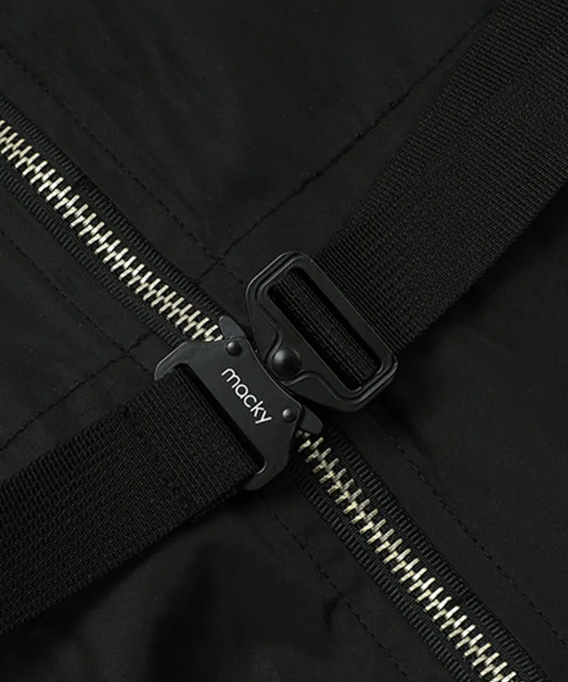 MACKY Golf: Hooded Zip-Up Belt Dress - Black