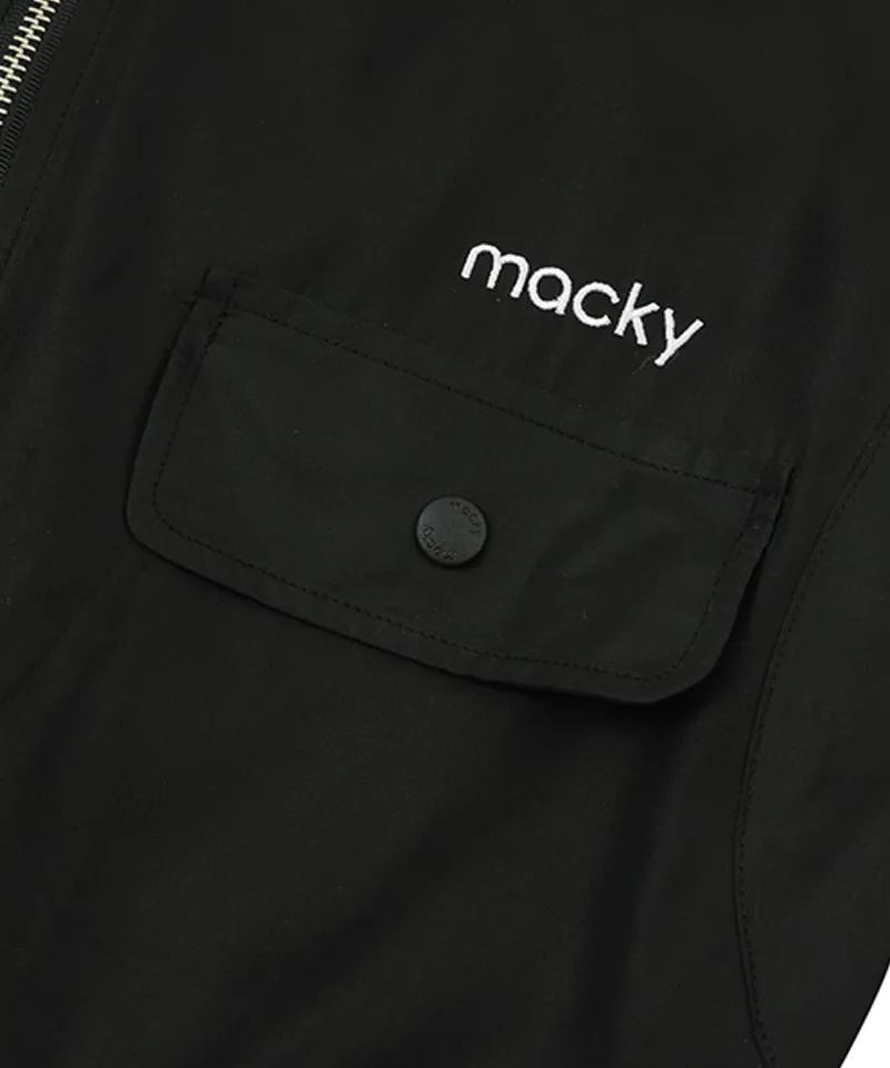 MACKY Golf: Hooded Zip-Up Belt Dress - Black
