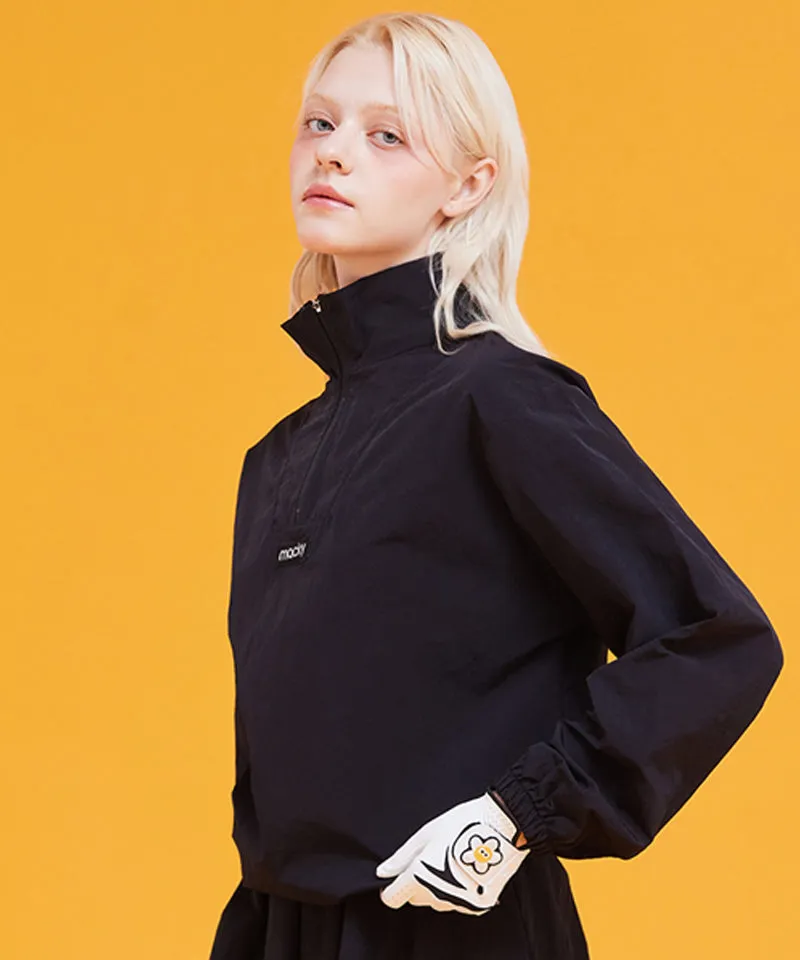 MACKY Golf: Patch Sling Zip-Up Anorak - Black