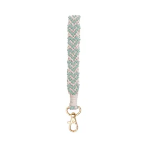 Macrame Braided Heart Wristlet Keychain
