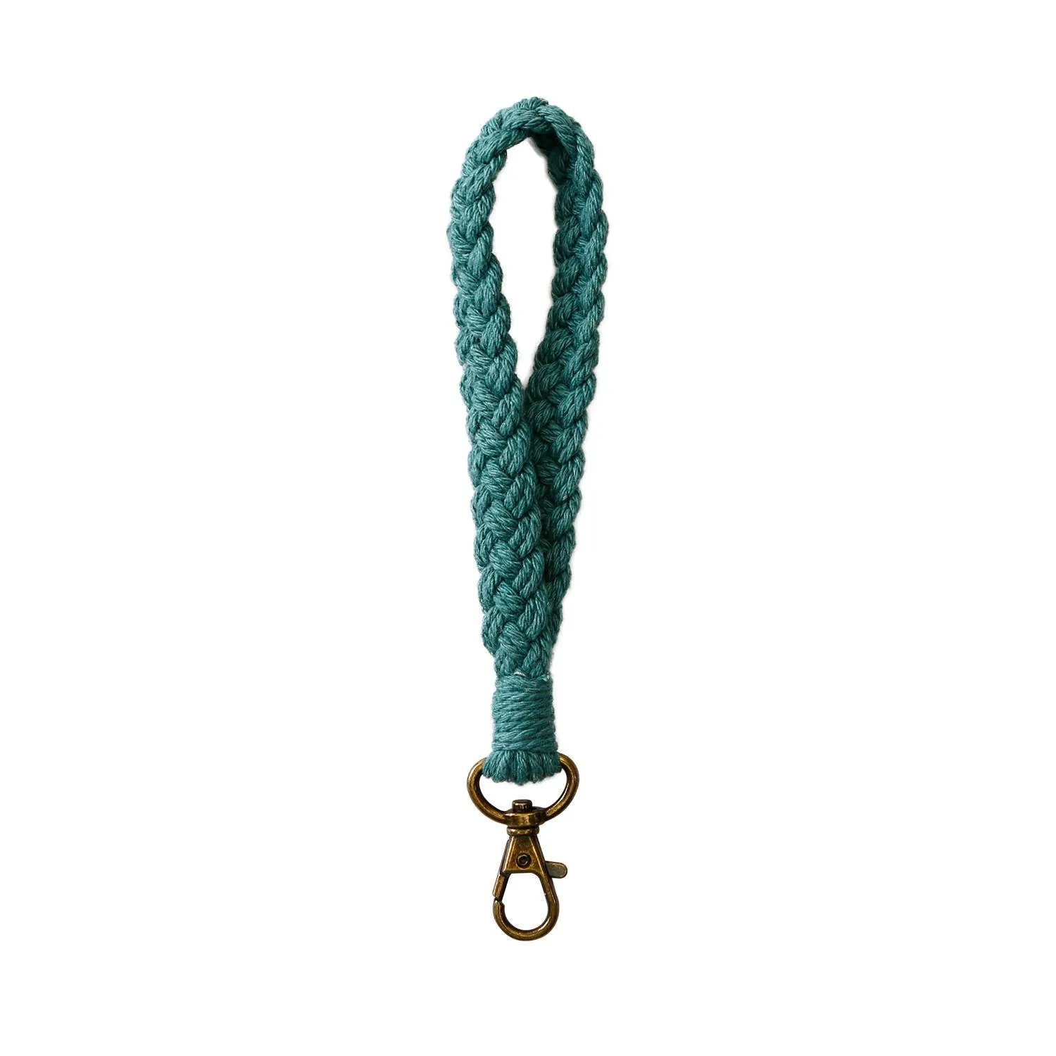 Macrame Flat Braided Wristlet Keychain