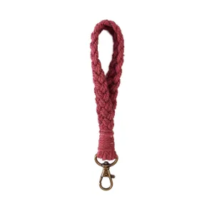 Macrame Flat Braided Wristlet Keychain