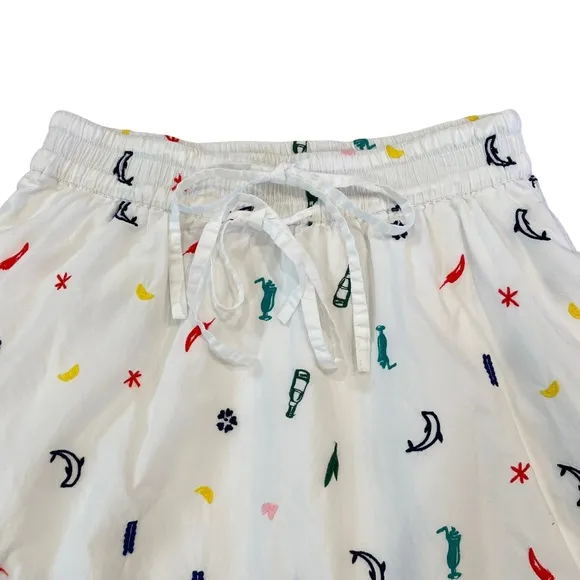 Madewell Summer Friday Embroidered Drawstring Circle Skirt