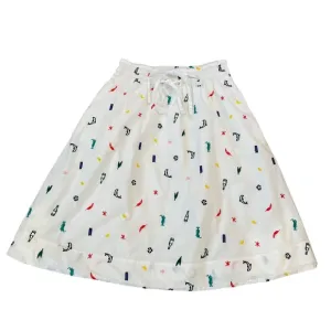 Madewell Summer Friday Embroidered Drawstring Circle Skirt
