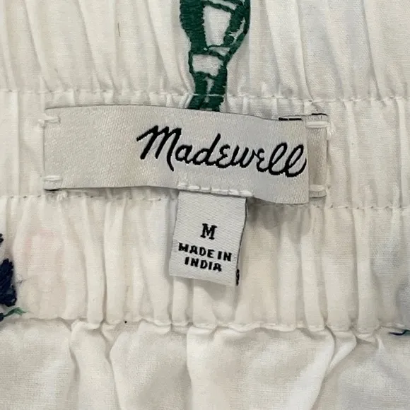 Madewell Summer Friday Embroidered Drawstring Circle Skirt