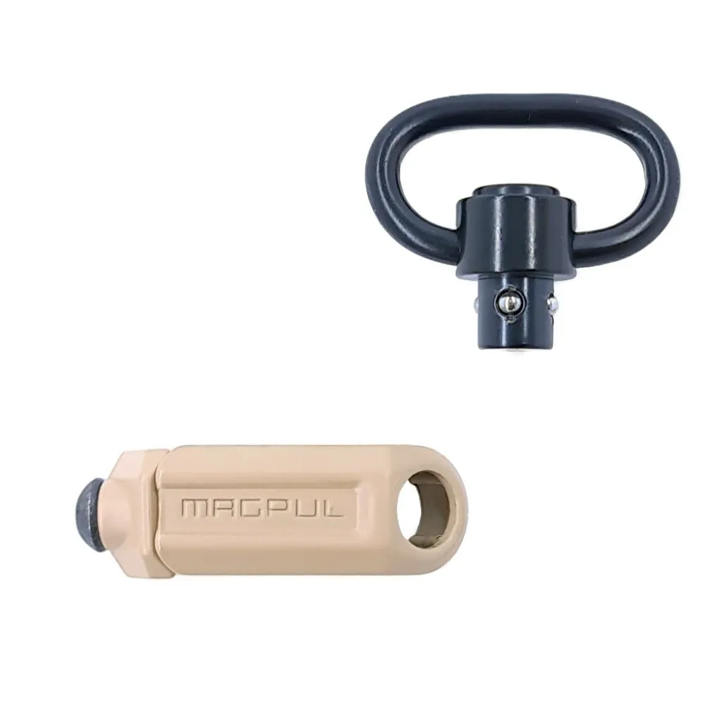 Magpul Replika Slim Sling Rail für 20mm Schiene inkl. QD Swievel - TAN