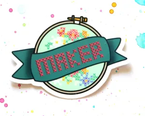 Maker embroidery Sticker