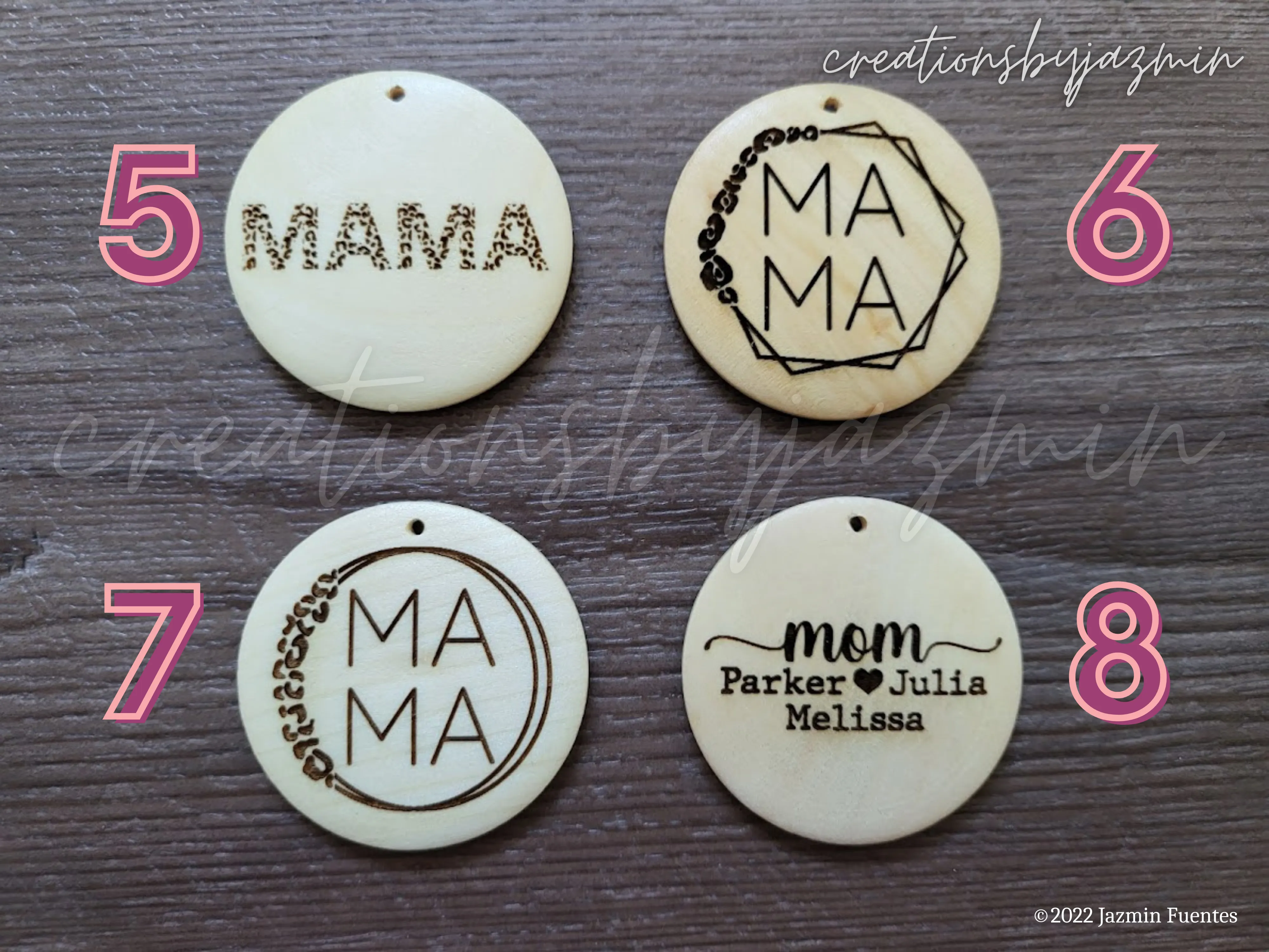Mama Keychain Wristlet, Leopard Keychain For Mom, Initials Keychains, Mother's Day Gift