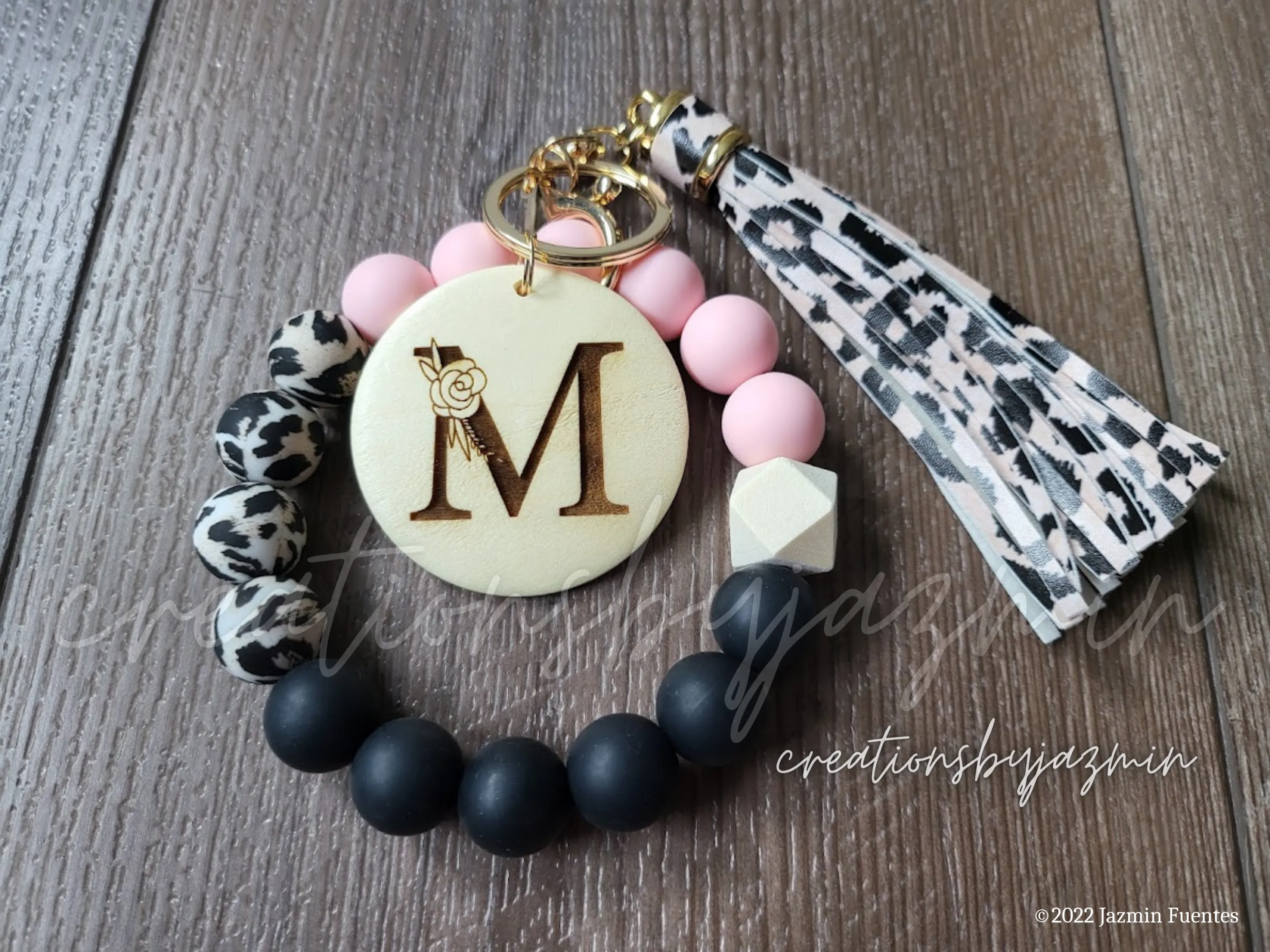 Mama Keychain Wristlet, Leopard Keychain For Mom, Initials Keychains, Mother's Day Gift