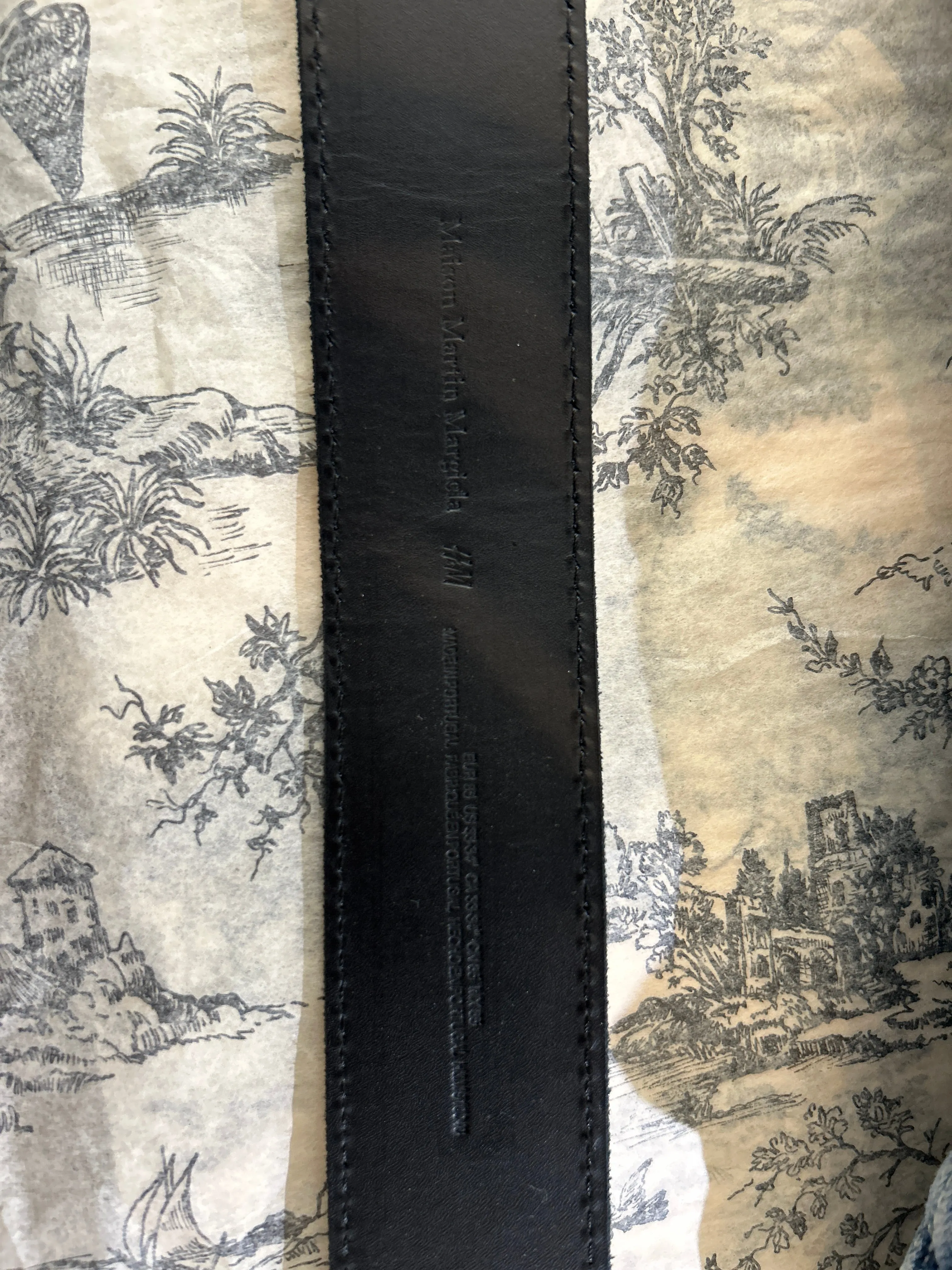 Martin Margiela White Leather Belt