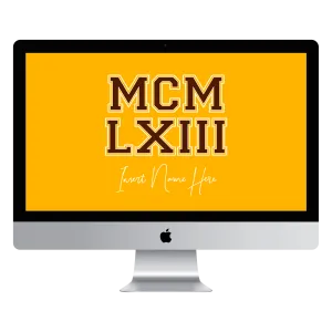 MCMLXIII Custom Desktop Wallpaper (Choose Color)