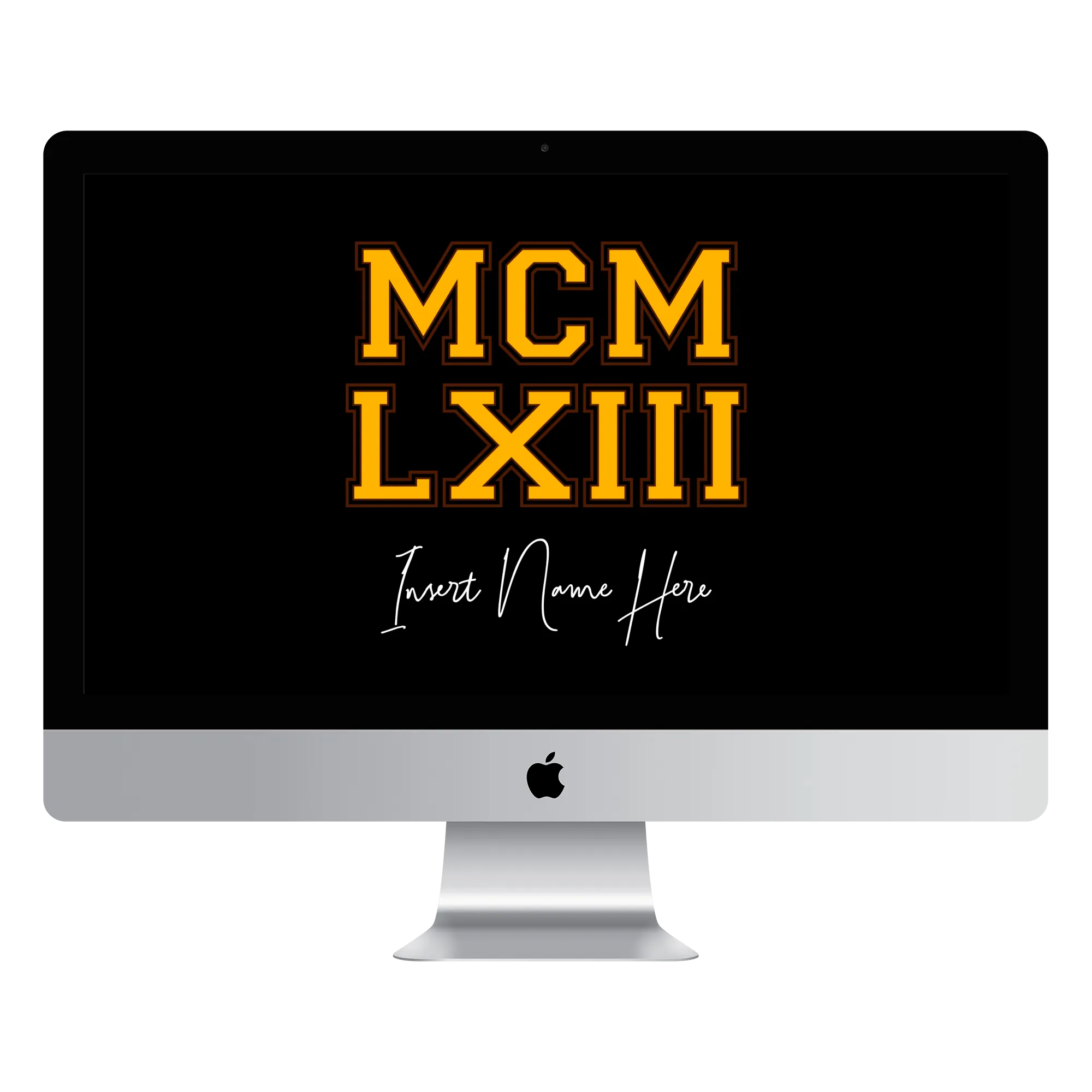 MCMLXIII Custom Desktop Wallpaper (Choose Color)