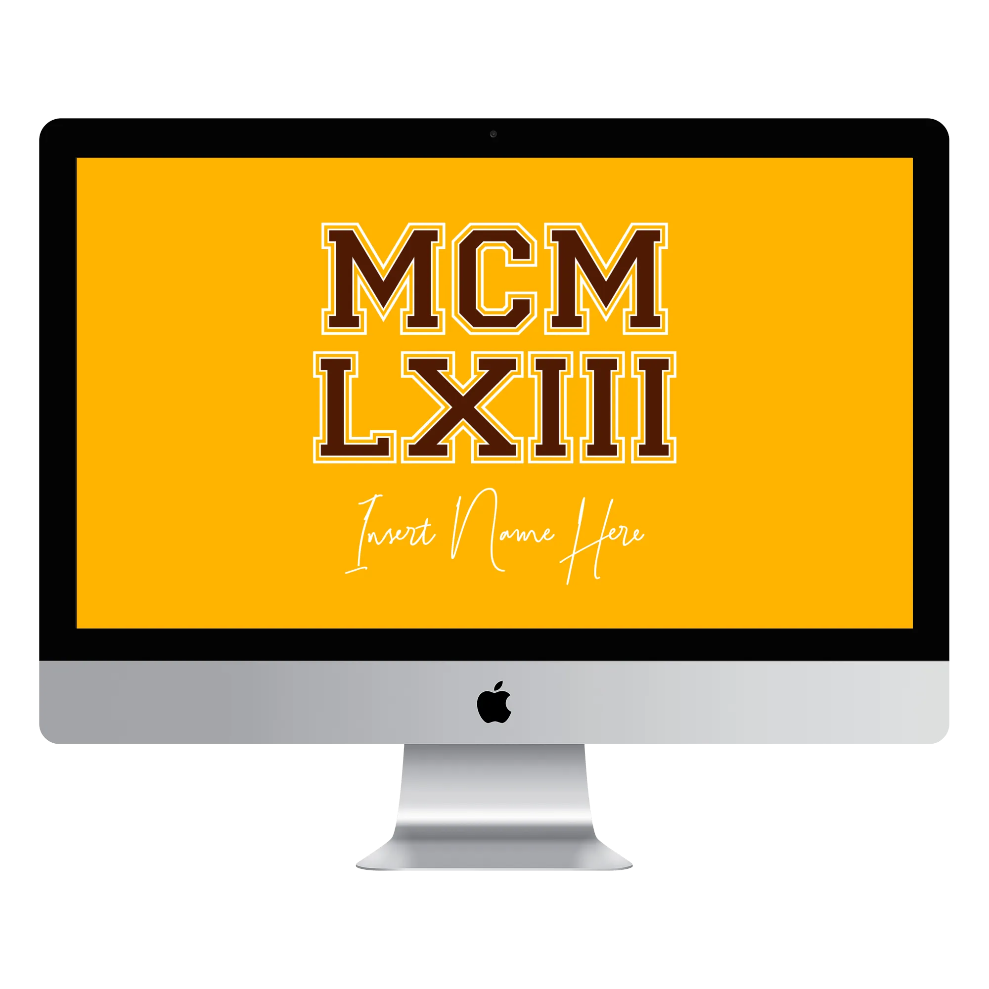 MCMLXIII Custom Desktop Wallpaper (Choose Color)