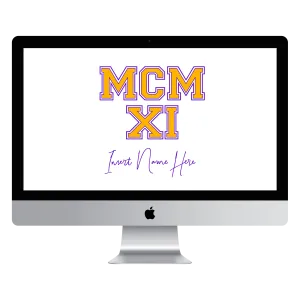 MCMXI Dawgs Edition Custom Desktop Wallpaper (Choose Color)