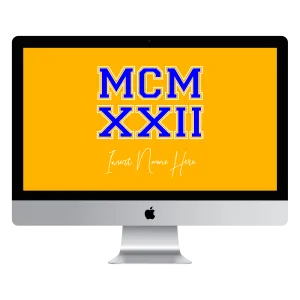 MCMXXII Custom Desktop Wallpaper (Choose Color)
