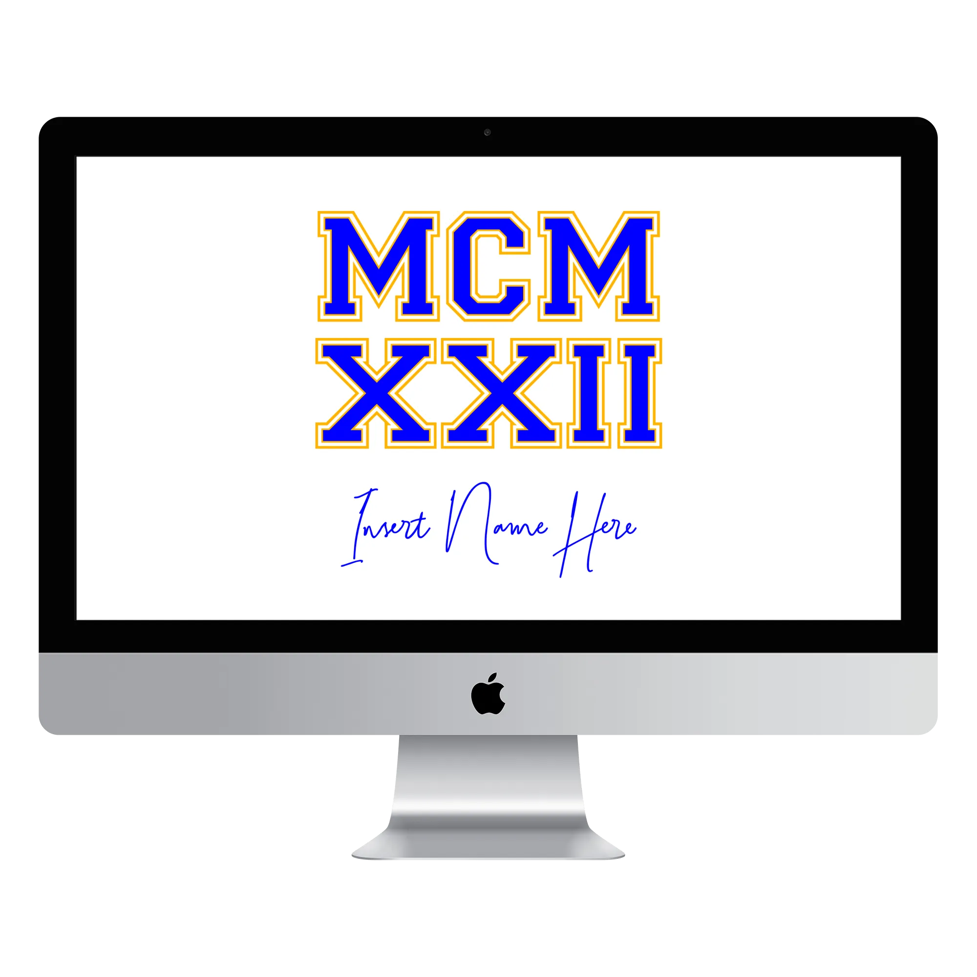 MCMXXII Custom Desktop Wallpaper (Choose Color)