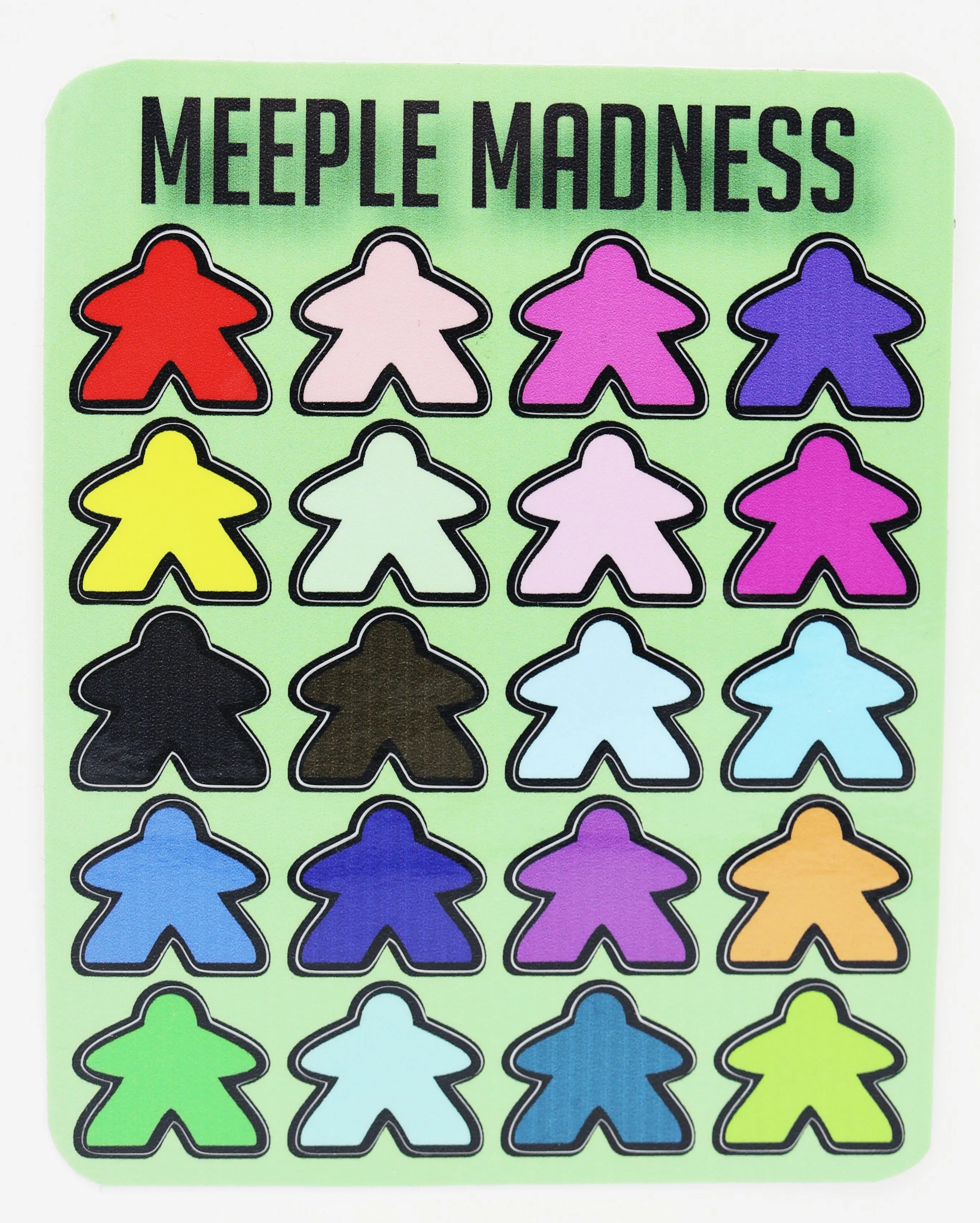 Meeple Madness Sticker Sheet