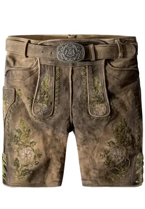 Men's Organic Lederhosen "Franz" with Belt Uroid-(green 50) closeout