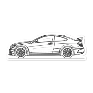 Mercedes-Benz C 63 AMG Black Series W204 silhouette Sticker