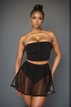 “Meshin Around” Skirt Set
