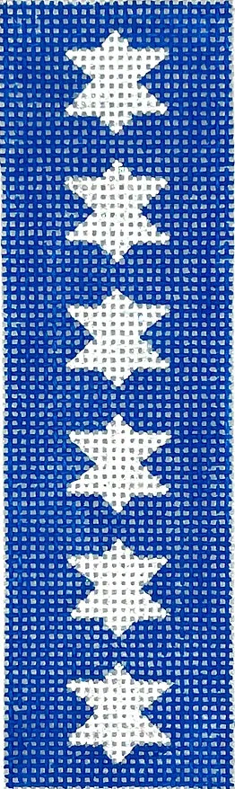 MEZ-03 Sparkly White Stars of David – on deep blue