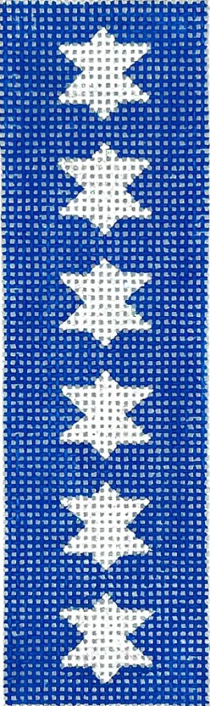 MEZ-03 Sparkly White Stars of David – on deep blue