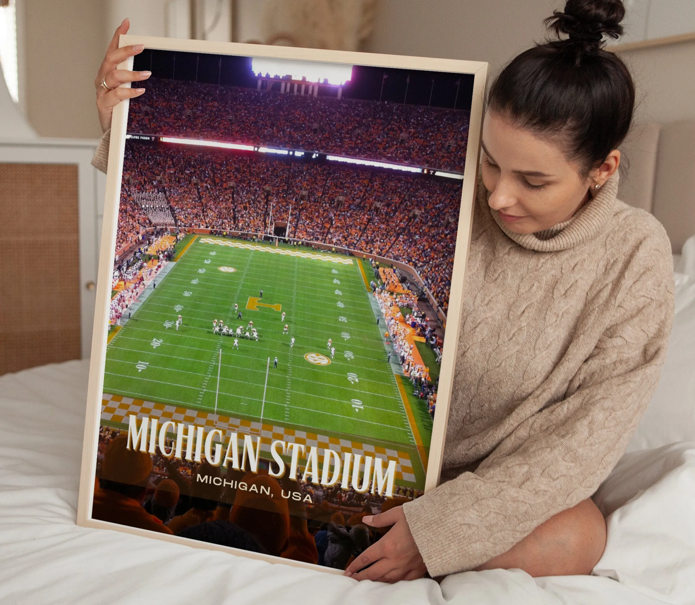 Michigan Stadium Football Wall Art