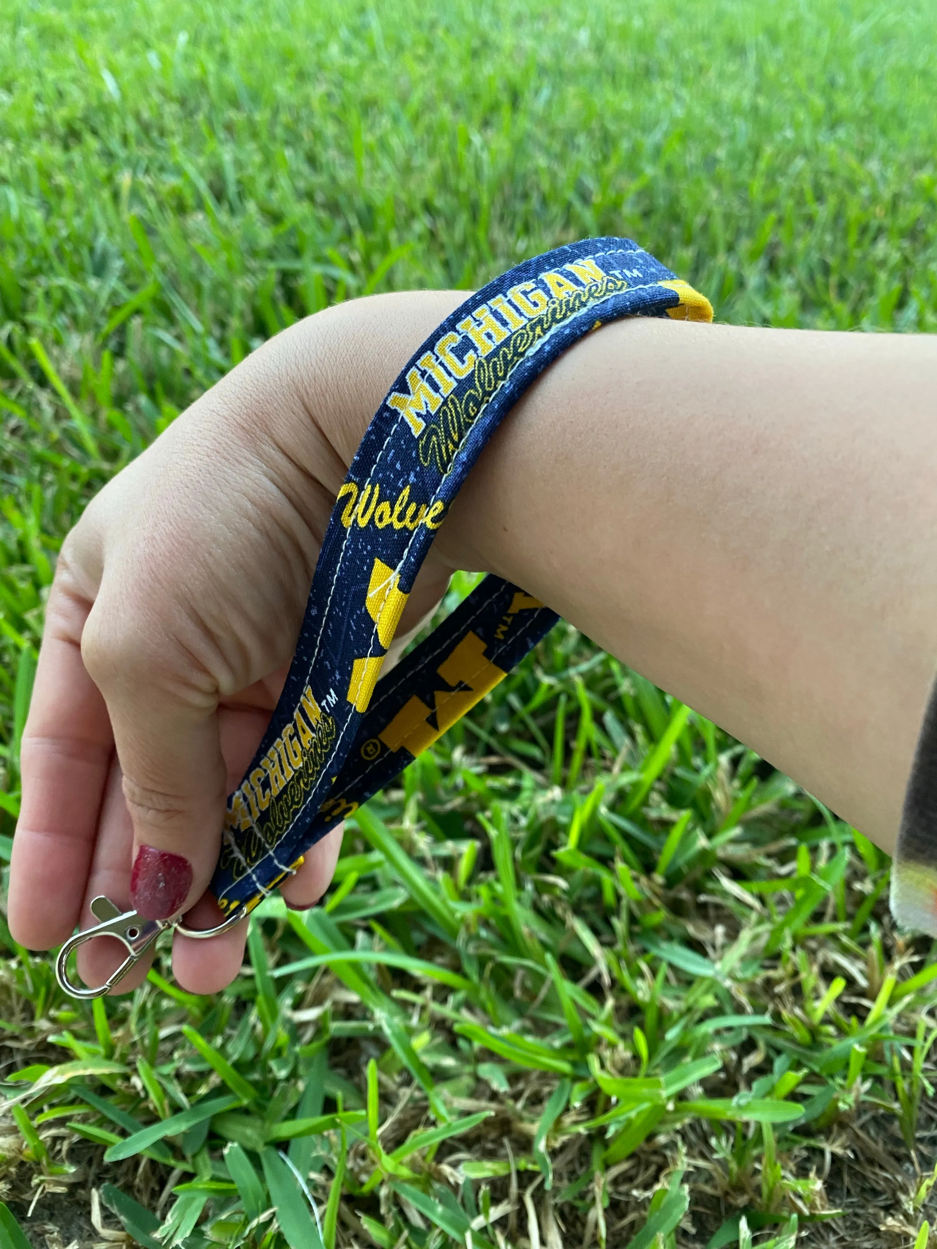 Michigan University Wristlet keychain