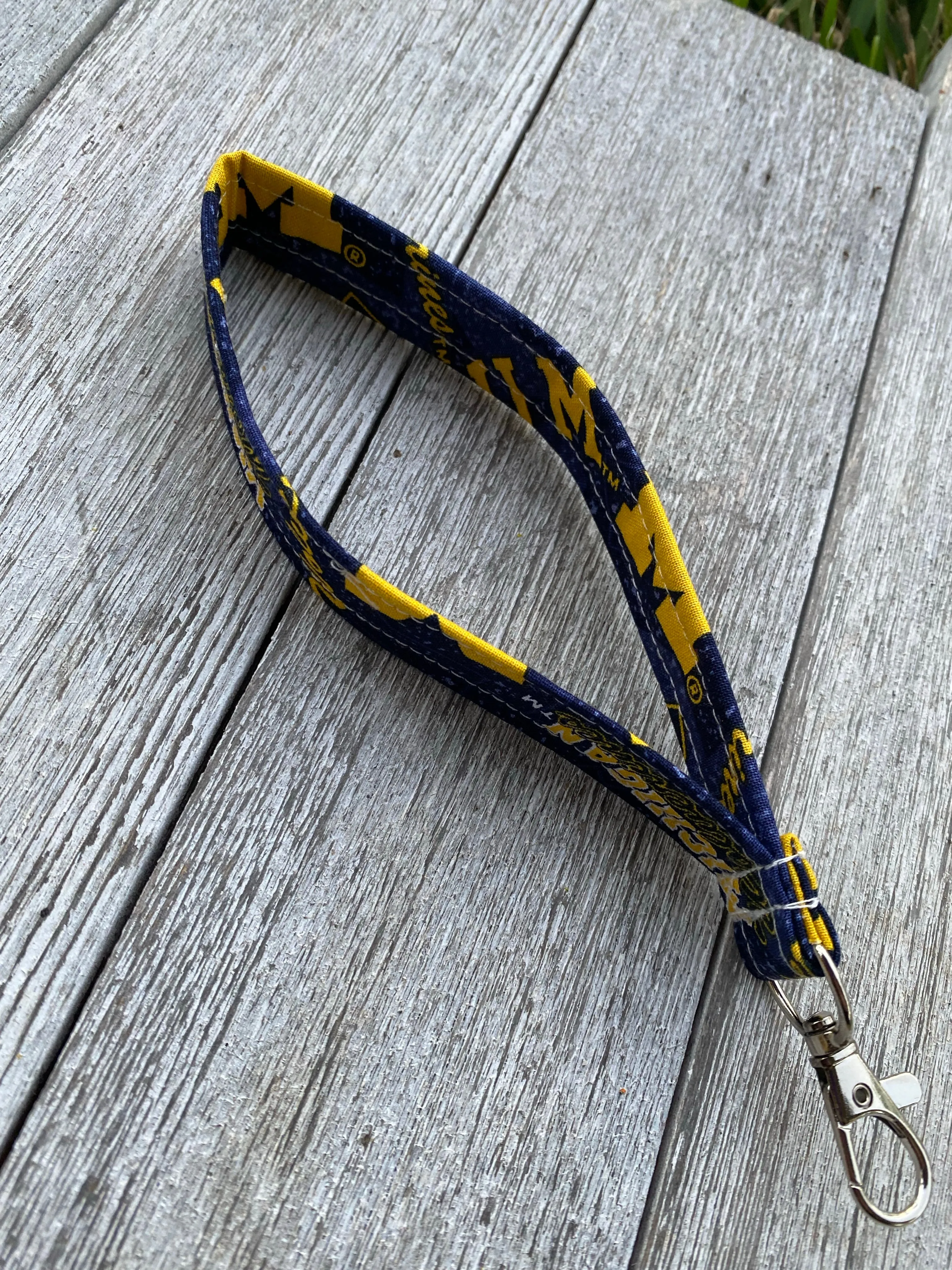 Michigan University Wristlet keychain