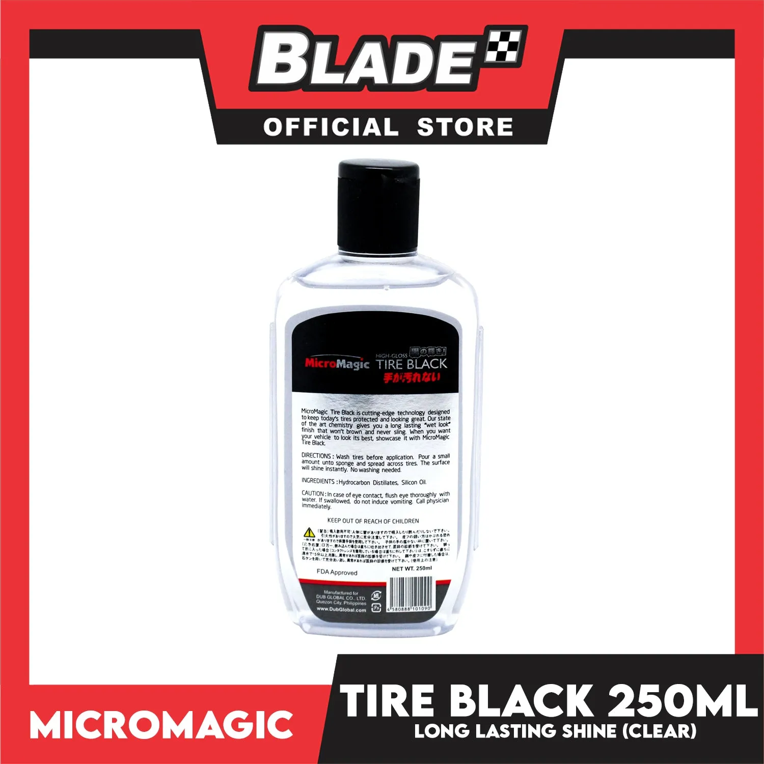 Micromagic High Gloss Tire Black 250mL