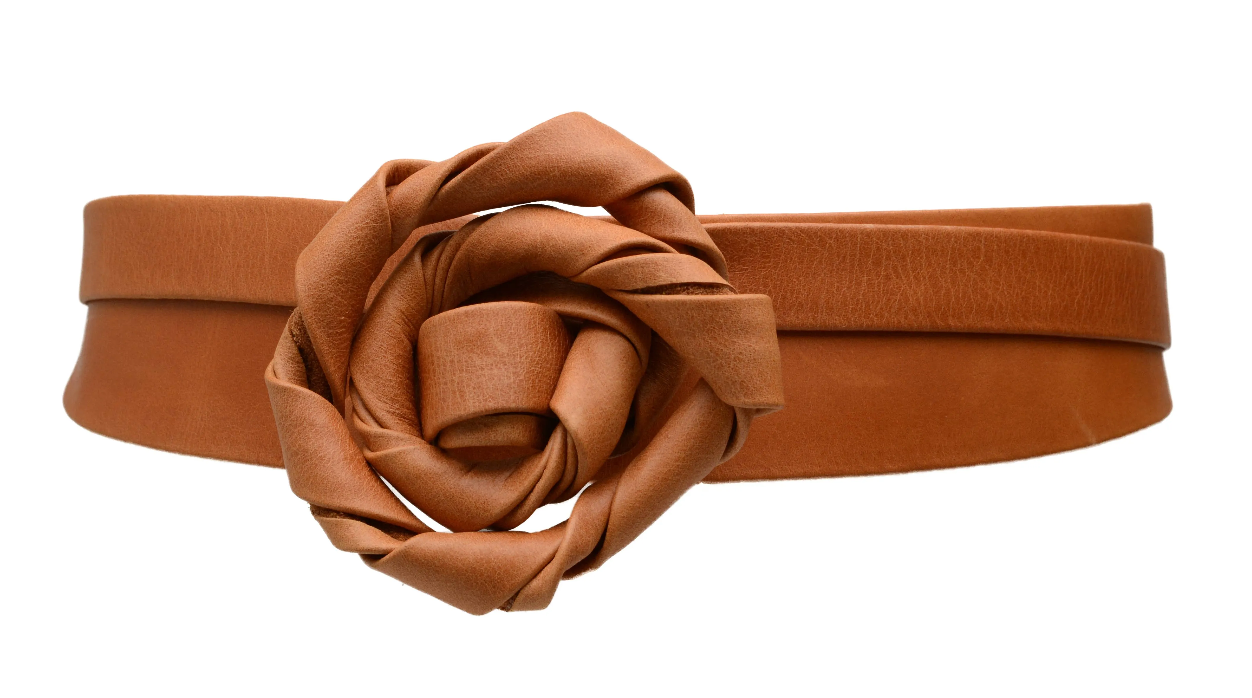 Midi Wrap Belt Cognac