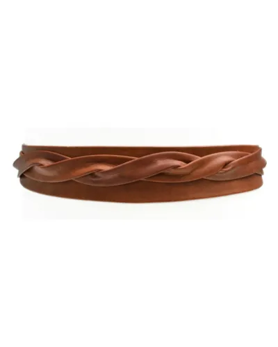 Midi Wrap Belt Cognac