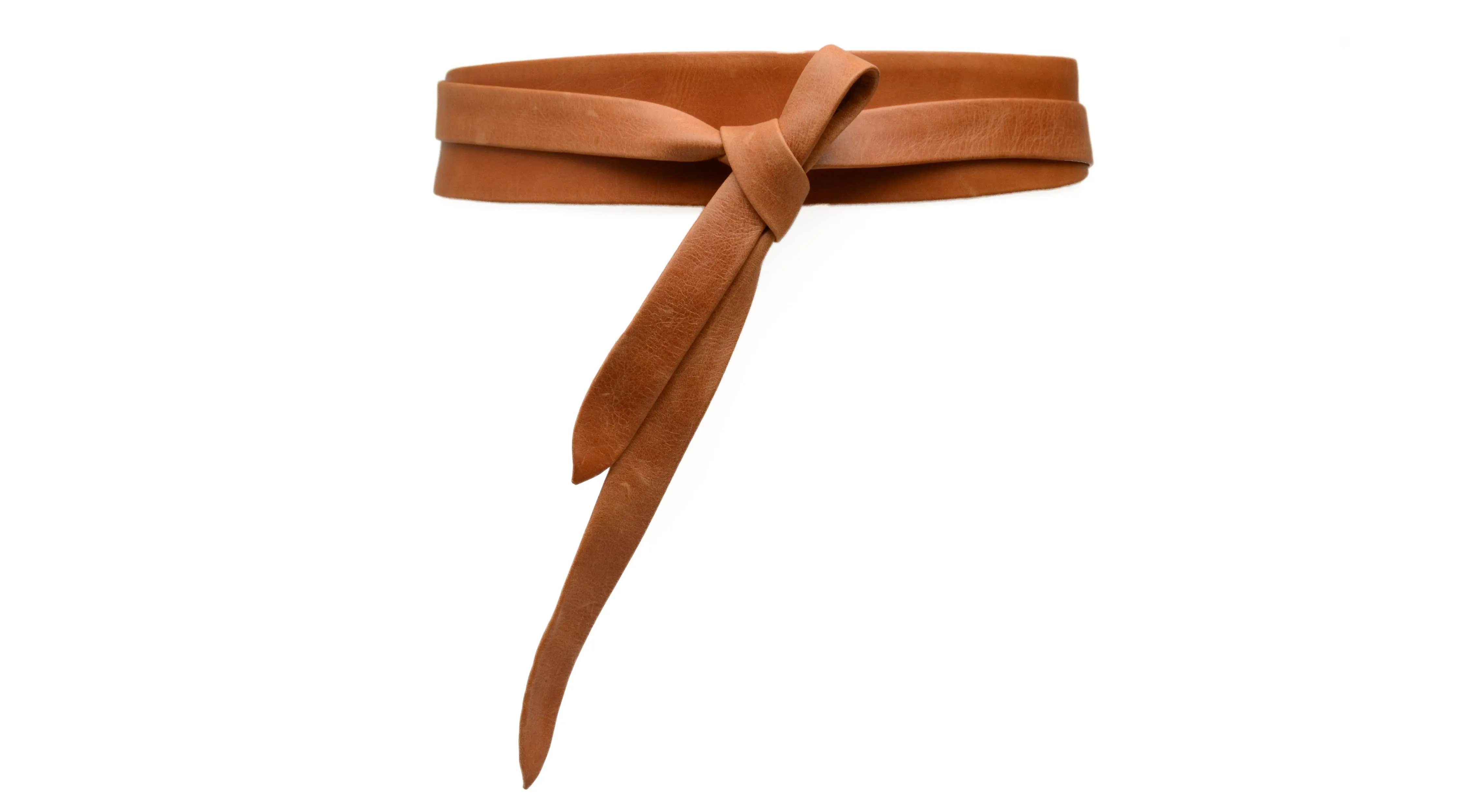 Midi Wrap Belt Cognac
