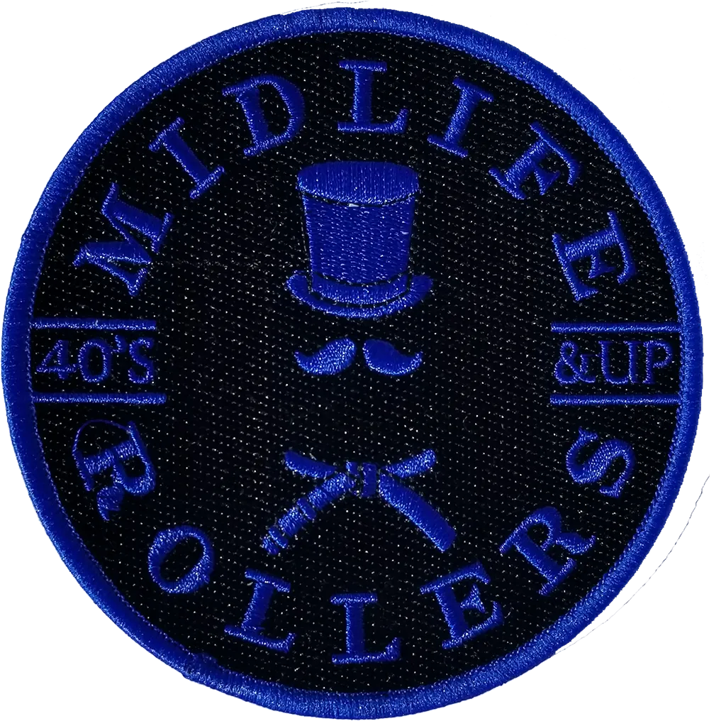 Midlife Rollers Solid Blue Belt Patch