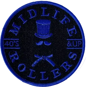 Midlife Rollers Solid Blue Belt Patch