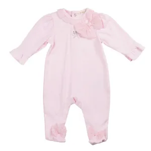 Mintini Frilly Bow Babygrow - Pink