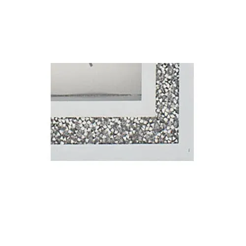 Mirror White Crystal Wall Clock 30Cm