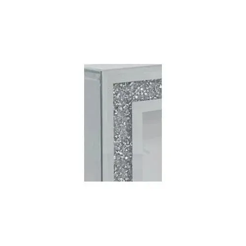 Mirror White Crystal Wall Clock 30Cm