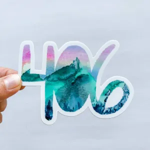 Montana 406 Mountains State Sticker