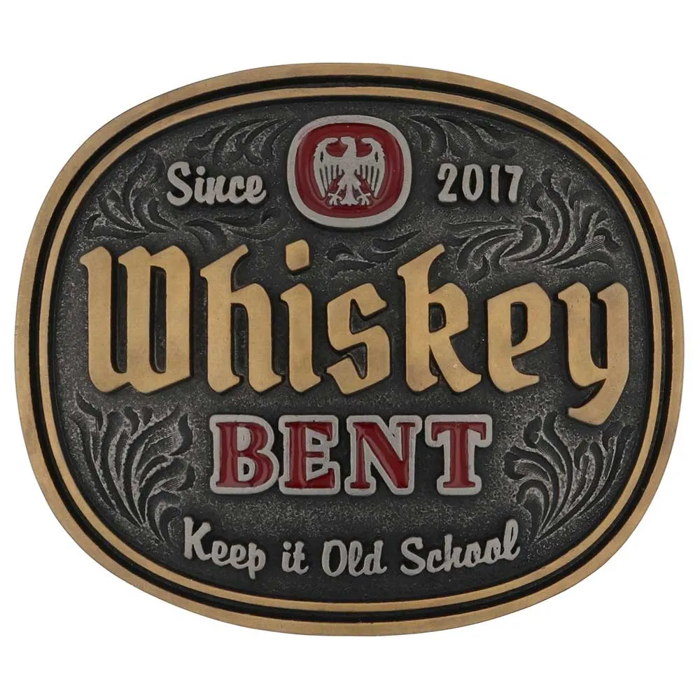 Montana Silversmiths Keep It Old School Whiskey Bent Belt Buckle