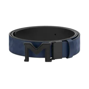 Montblanc reversible belt with buckle m extrem 3.0 blue/black smooth 198648