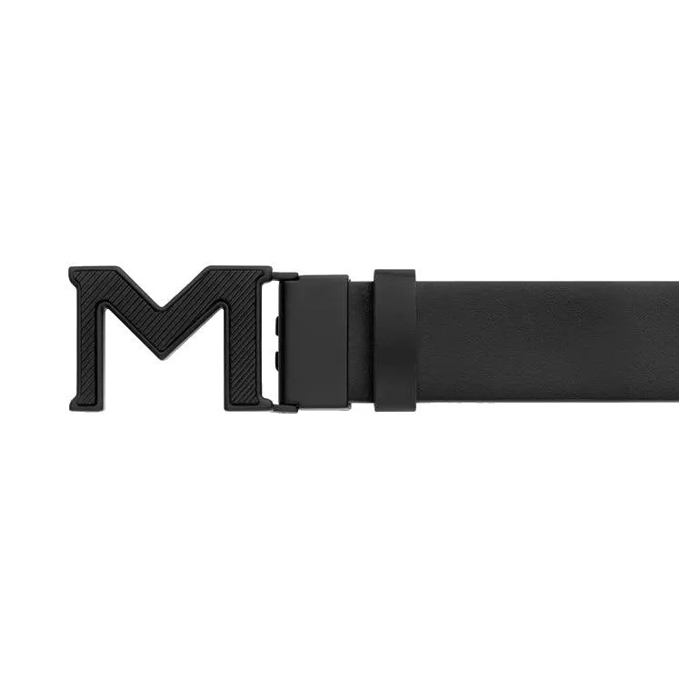 Montblanc reversible belt with buckle m extrem 3.0 blue/black smooth 198648