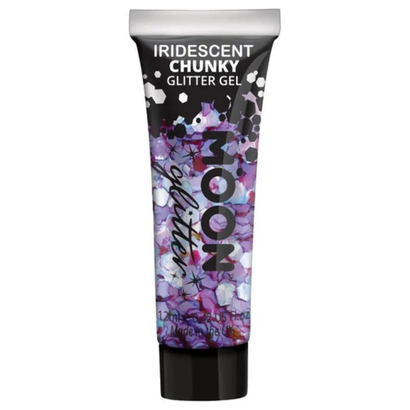 Moon Glitter Iridescent Chunky Glitter Gel, Purple
