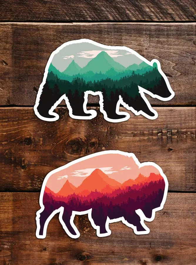 Moose Sticker, waterproof vinyl for Laptop, Car Window, cooler, bumper and water bottle.