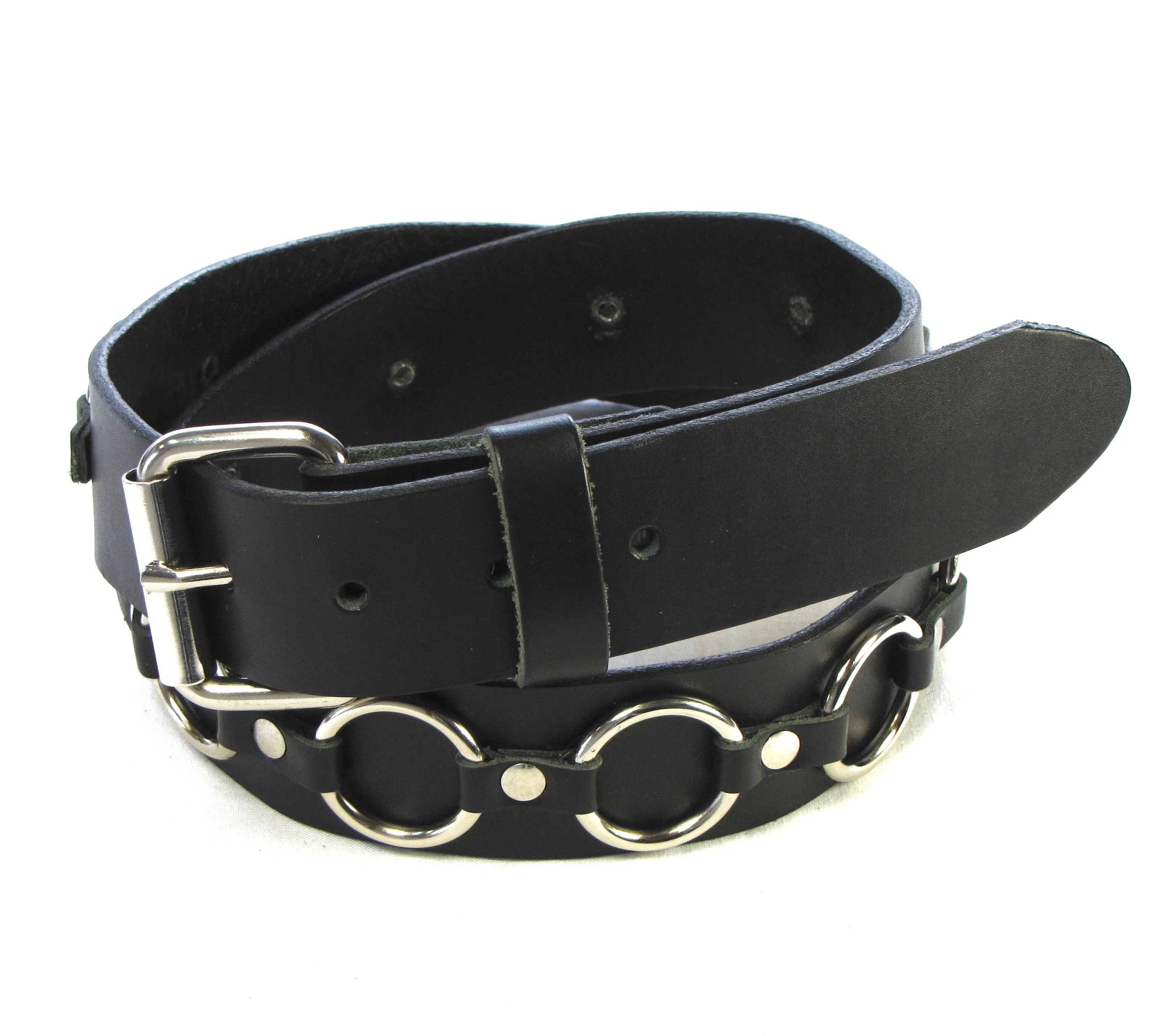 MRB-7  1 1/2" Bondage Belt w/ Ring Strap