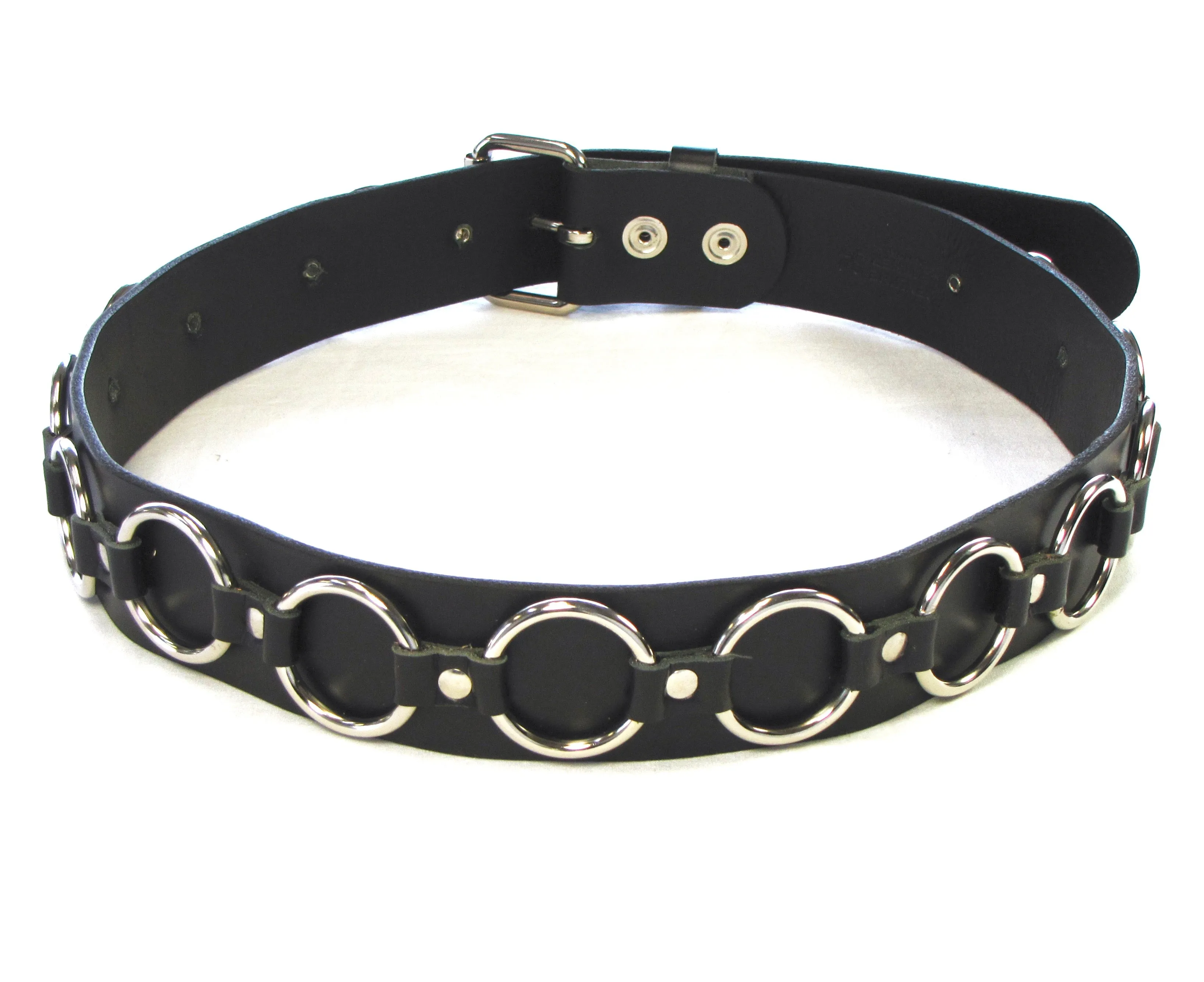 MRB-7  1 1/2" Bondage Belt w/ Ring Strap