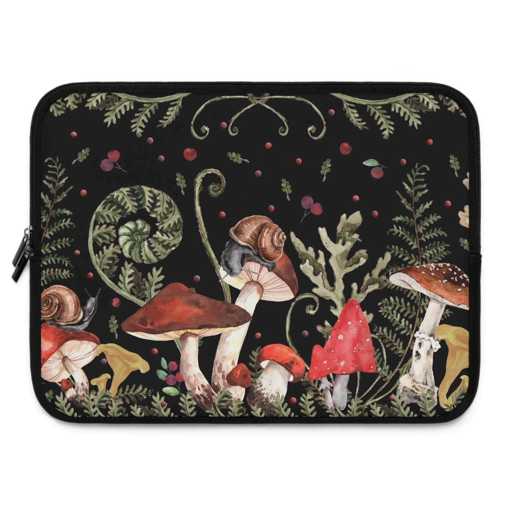 Mushrooms Witch Laptop Case, laptop sleeve, ipad tablet padded cover travel case