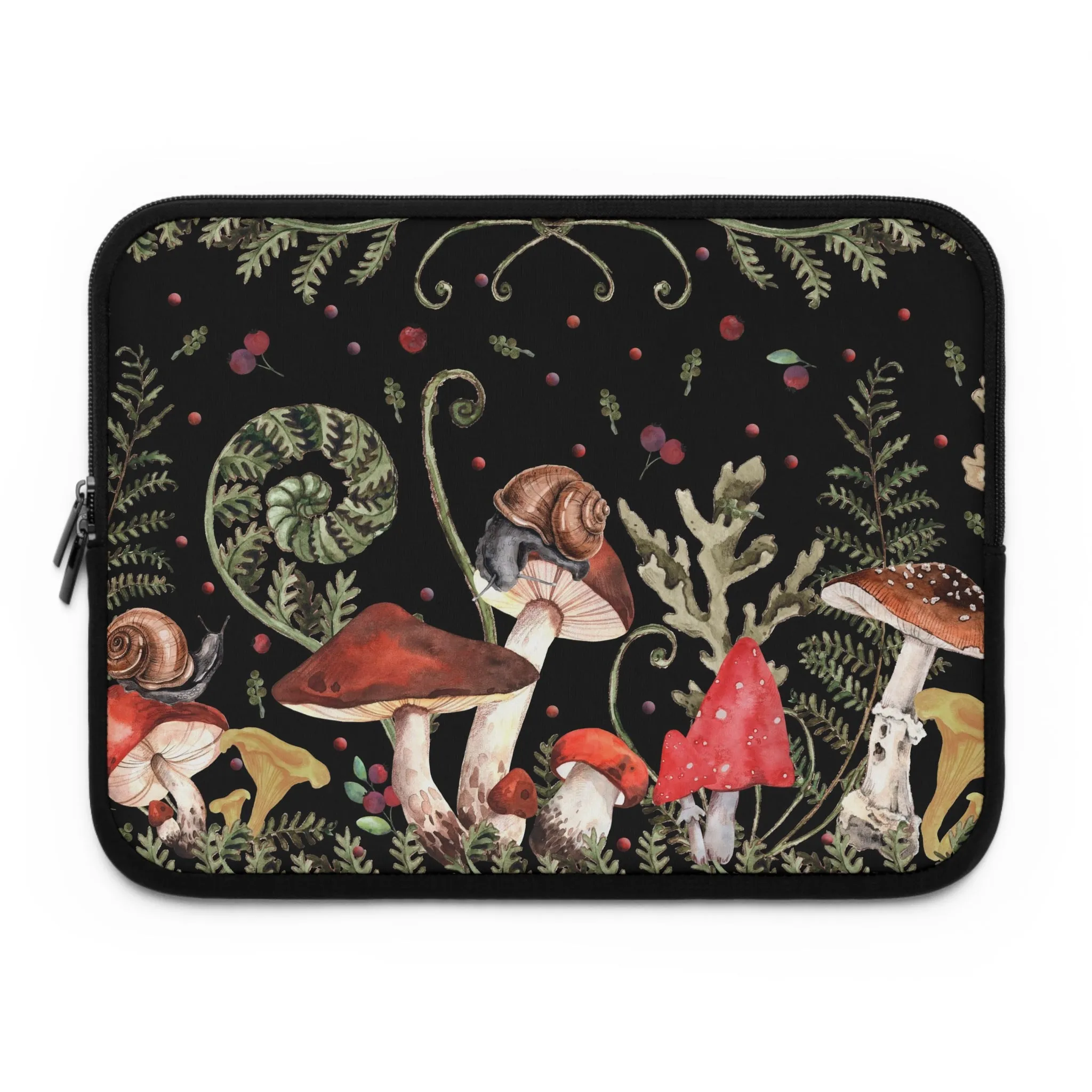 Mushrooms Witch Laptop Case, laptop sleeve, ipad tablet padded cover travel case