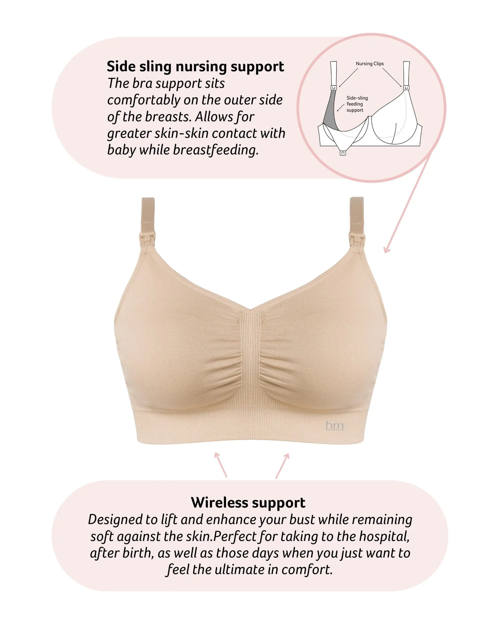 My Necessity Seamless Nursing Bra - Frappe Busty