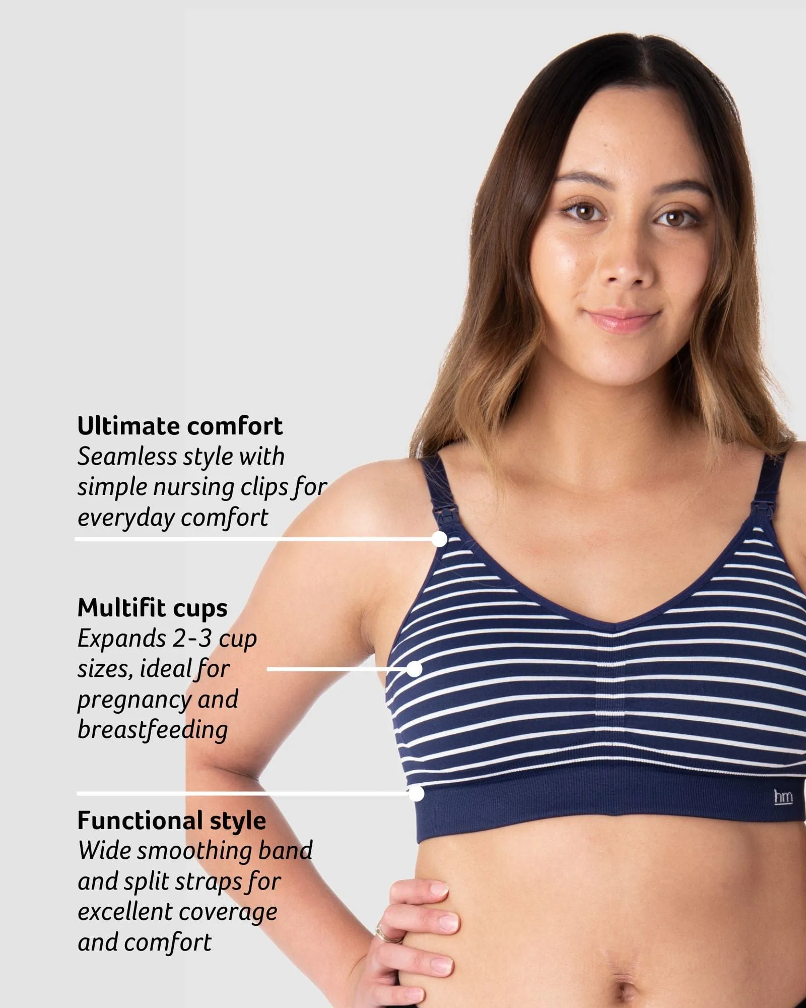 My Necessity Wirefree Multifit - Navy Stripe